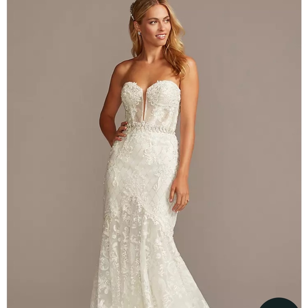 David's Bridal Ivory Lace Wedding Dress